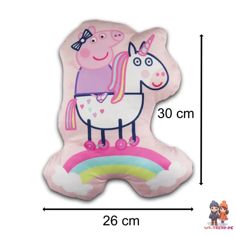 Peppa Wutz Dekokissen Formkissen - WS-Trend.de Einhorn mini Kissen 3D Cushion