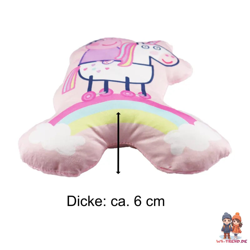 Peppa Wutz Dekokissen Formkissen - WS-Trend.de Einhorn mini Kissen 3D Cushion