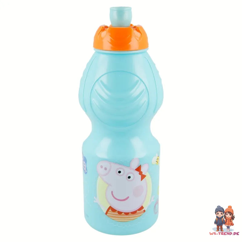 Peppa Wutz George 4er Set Lunchbox mit Trinkbecher und Besteck - WS-Trend.de Pig 4 teiliges Lunch - Brotdose - Trinkflasche