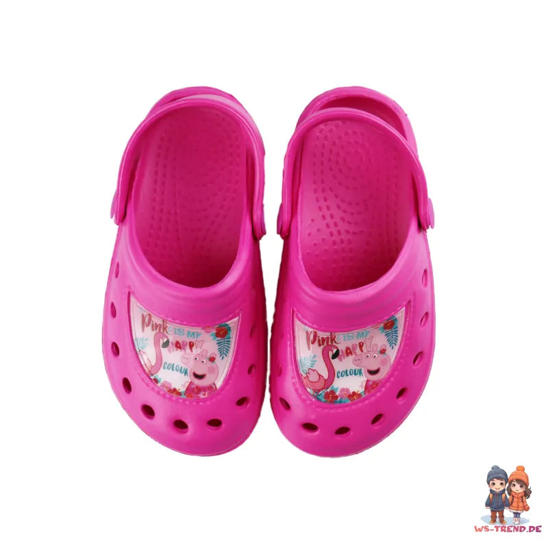 Peppa Wutz - Kinder Clogs Badeschuhe - WS-Trend.de Pig Sandalen Latschen 22-33 rosa
