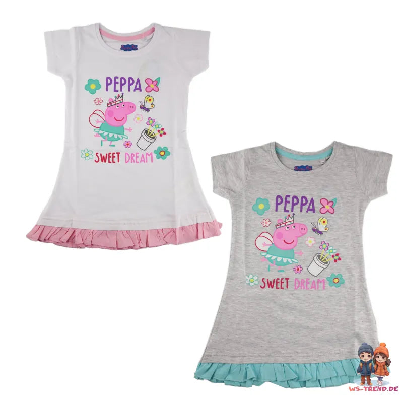 Peppa Wutz Kinder Nachthemd - WS-Trend.de Schlafanzug Nachtshirt kurzarm 92-116