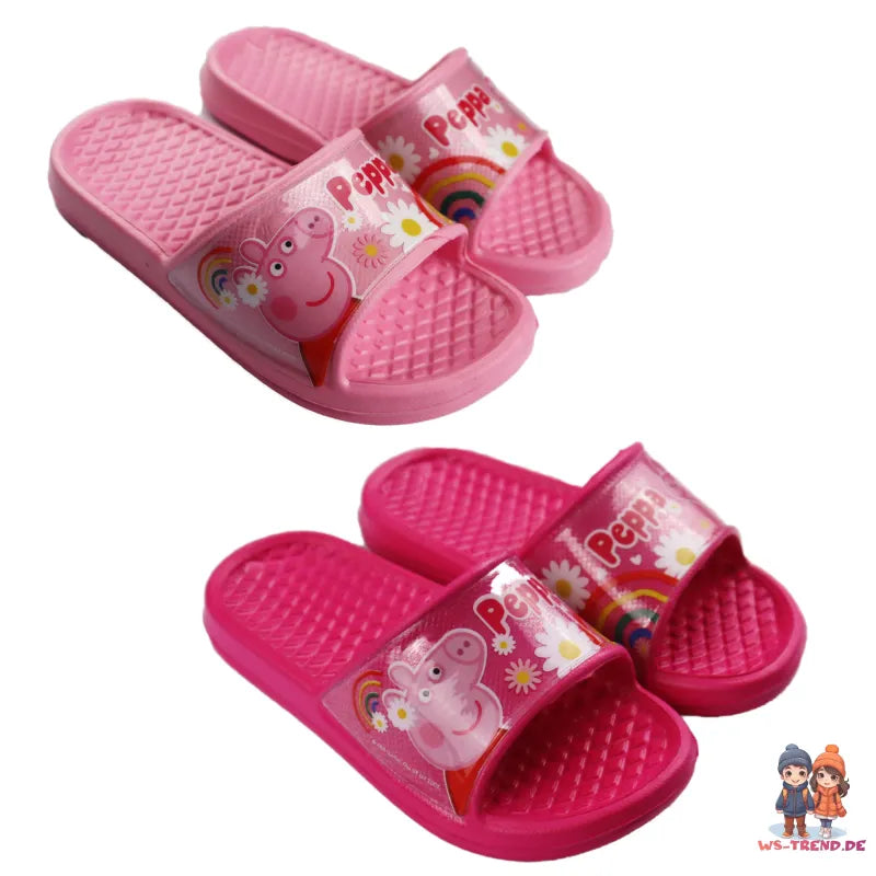Peppa Wutz - Kinder Sandalen Latschen - WS-Trend.de Pig Mädchen Badeschuhe 22-33 rosa rot