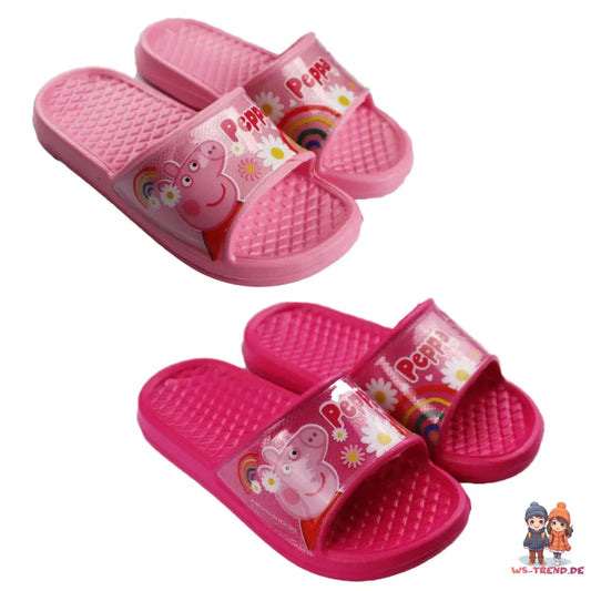 Peppa Wutz - Kinder Sandalen Latschen - WS-Trend.de Pig Mädchen Badeschuhe 22-33 rosa rot