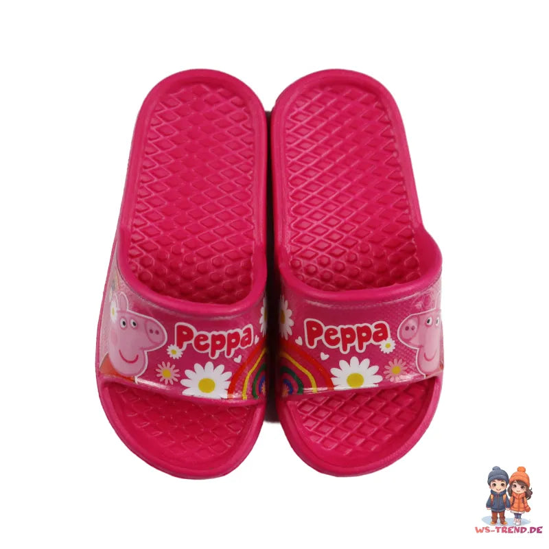 Peppa Wutz - Kinder Sandalen Latschen - WS-Trend.de Pig Mädchen Badeschuhe 22-33 rosa rot