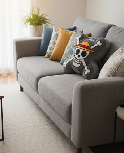 Anime One Piece Totenkopf mini Kissen Dekokissen 3D Cushion 35x35x7 cm - Ansicht 2