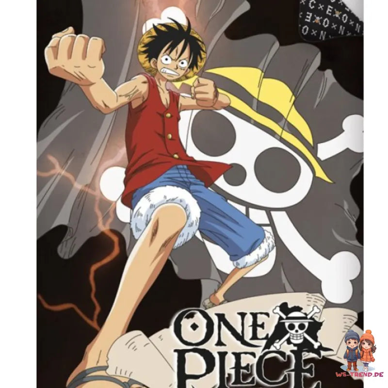 One Piece Kinder Bettwäsche Set - WS-Trend.de Anime Luffy Mikrofaser 2tlg 135/140x200 63x63 cm