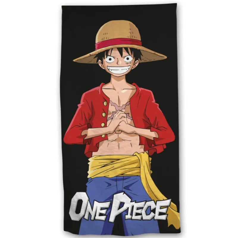 One Piece Rufyy Anime Badetuch Strandtuch 70x140cm - WS-Trend.de Ruffy Handtuch Badehandtuch XXL 70x140