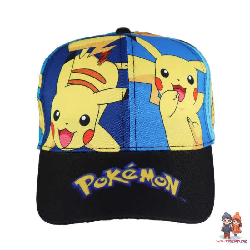 Pokemon Pikachu Kinder Basecap Baseball Kappe Mütze allover Print - WS-Trend.de 54-56