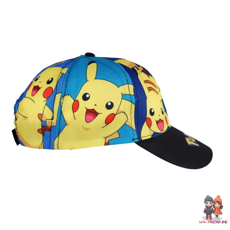 Pokemon Pikachu Kinder Basecap Baseball Kappe Mütze allover Print - WS-Trend.de 54-56