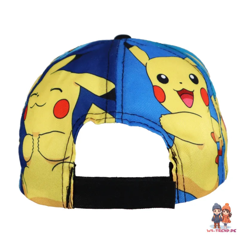 Pokemon Pikachu Kinder Basecap Baseball Kappe Mütze allover Print - WS-Trend.de 54-56