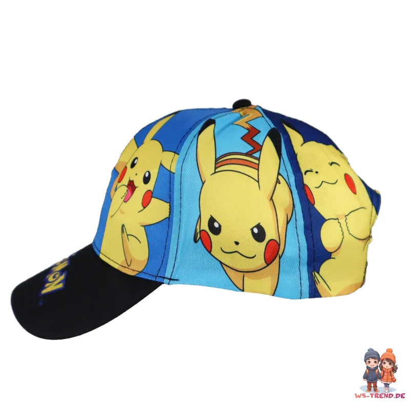Pokemon Pikachu Kinder Basecap Baseball Kappe Mütze allover Print - WS-Trend.de 54-56