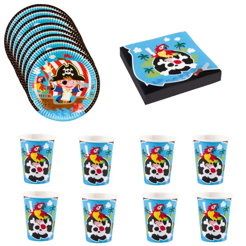 Kleine Piraten Geburtstag Deko Set 36tlg.Partyset - WS-Trend.de Kinder Kindergeburtstag