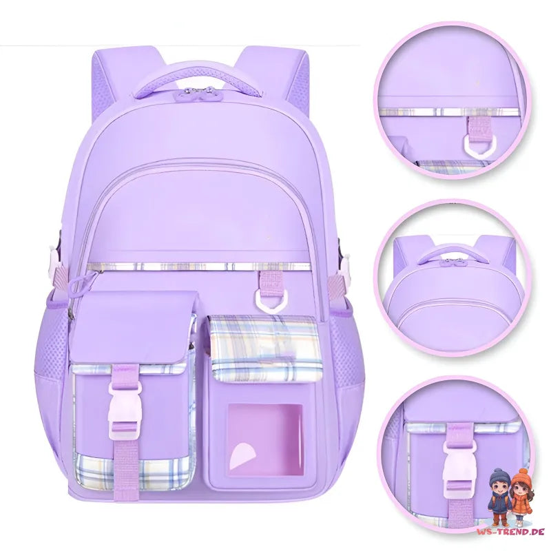 Mädchen Rucksack Backpack Tasche Schultasche 45 x 31 18 cm Lila - WS-Trend.de
