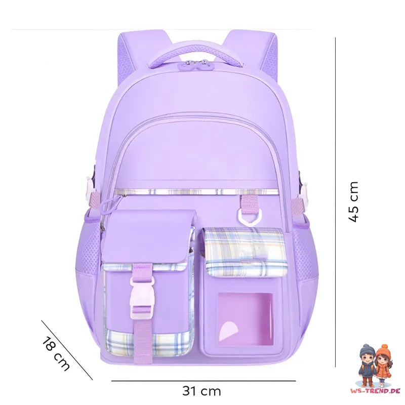 Mädchen Rucksack Backpack Tasche Schultasche 45 x 31 18 cm Lila - WS-Trend.de