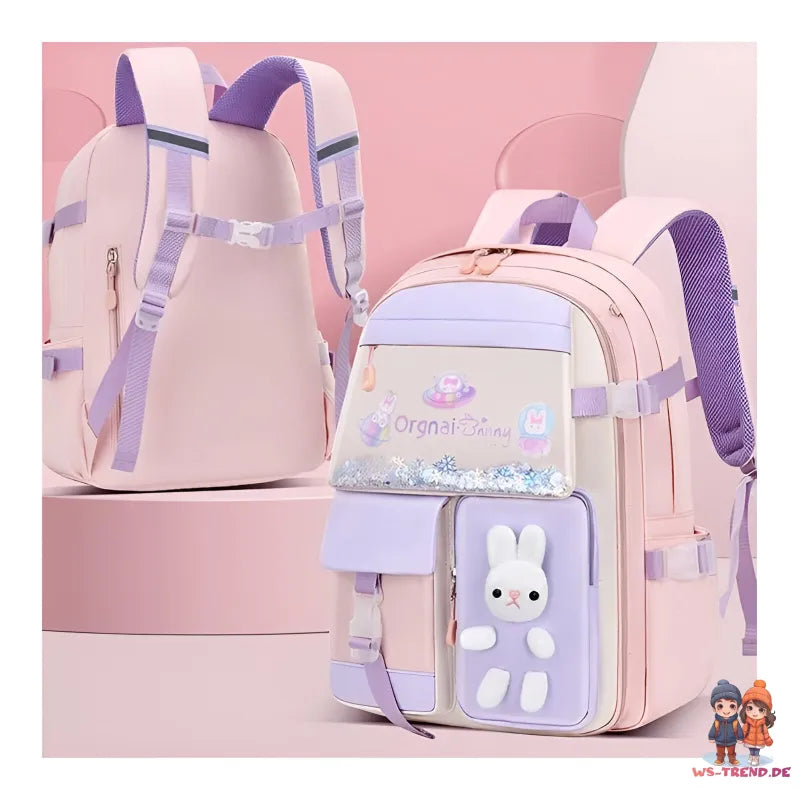 Häschen Hase Mädchen Rucksack Backpack Tasche Schultasche 45 x 32 17 cm - WS-Trend.de
