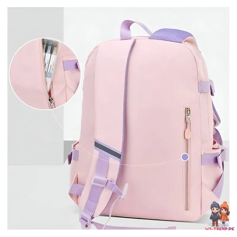 Häschen Hase Mädchen Rucksack Backpack Tasche Schultasche 45 x 32 17 cm - WS-Trend.de