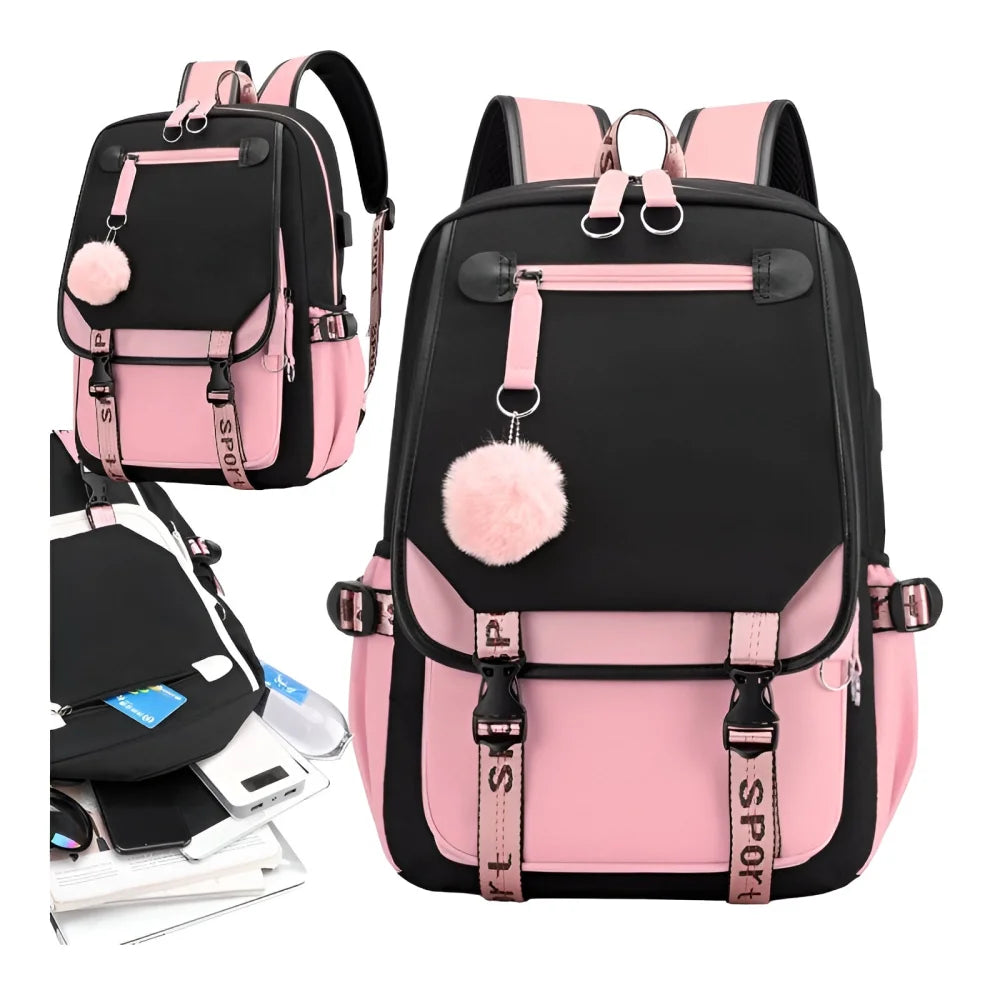 Puschel Mädchen Rucksack Backpack Tasche Schultasche 46 x 29 16 cm - WS-Trend.de