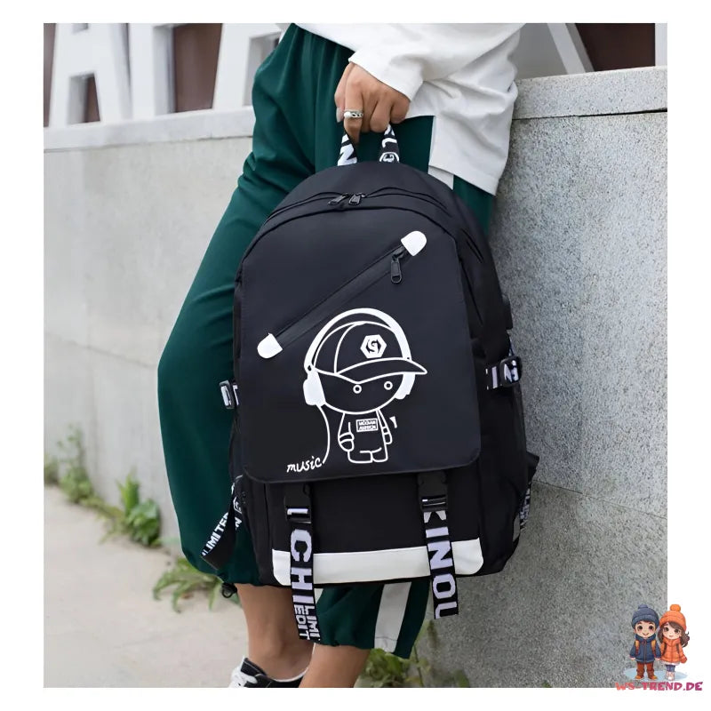 Cool Boy Music Jungen Rucksack Backpack Tasche Schultasche 44 x 27 16 cm - WS-Trend.de