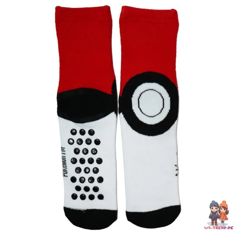 Pokemon Pikachu Pokeball lange ABS Socken Stoppersocken 2er Pack - WS-Trend.de Gr. 35 bis 39