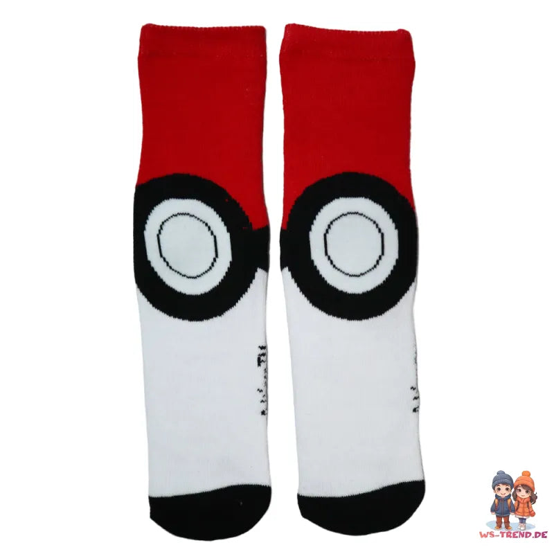 Pokemon Pikachu Pokeball lange ABS Socken Stoppersocken 2er Pack - WS-Trend.de Gr. 35 bis 39