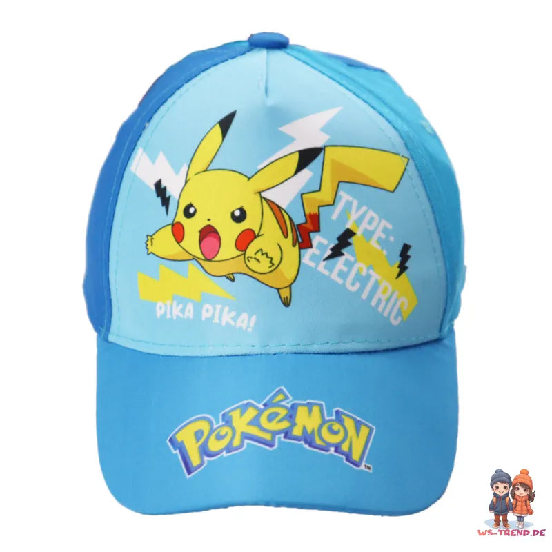 Pokemon Pikachu Pokeball Jungen Kinder Basecap - WS-Trend.de Baseball Kappe Mütze 52 54 baumwolle