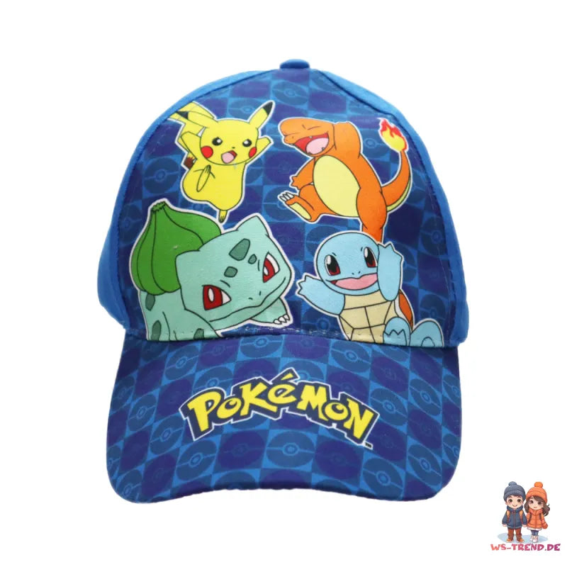 Anime Pokemon Pikachu Basecap Baseball Kappe Mütze - WS-Trend.de Gr. 54-56