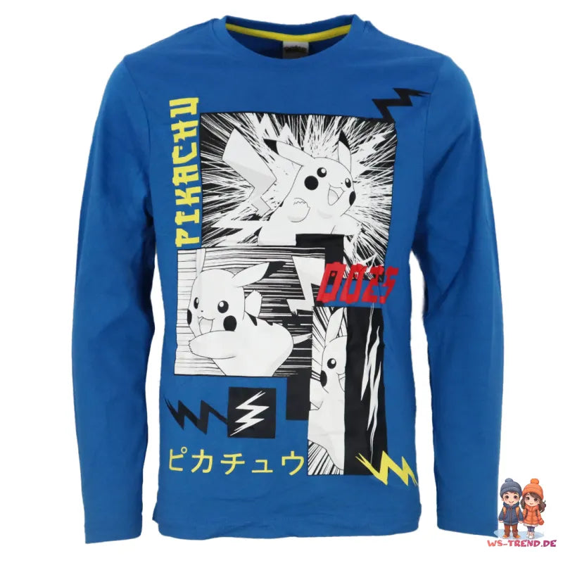 Pokemon Pikachu and Friends Kinder Schlafanzug Pyjama WS Trend.de 110 152 Baumwolle