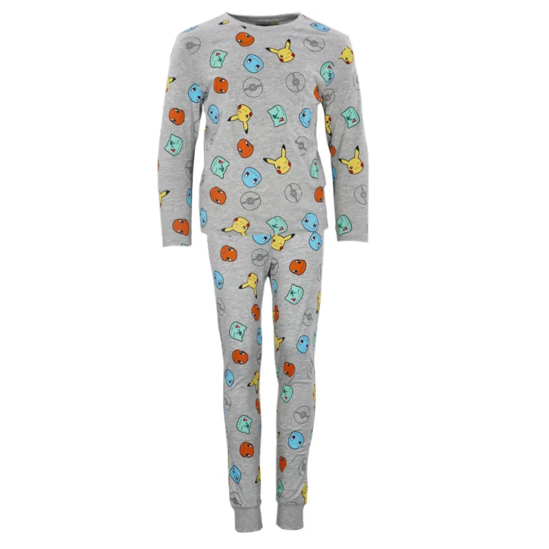 Pokemon Pikachu and Friends Kinder Schlafanzug Pyjama WS Trend.de 110 152 Baumwolle