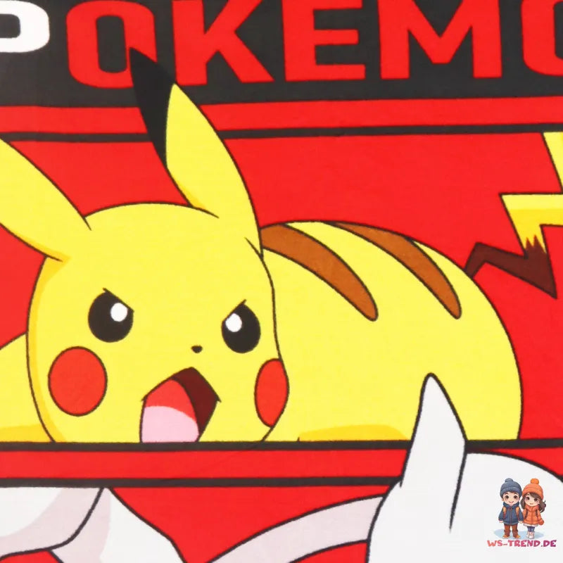 Pokemon Pikachu Mewtu Glurak Kinder Fleecedecke leichte Kuscheldecke 100x140 - WS-Trend.de