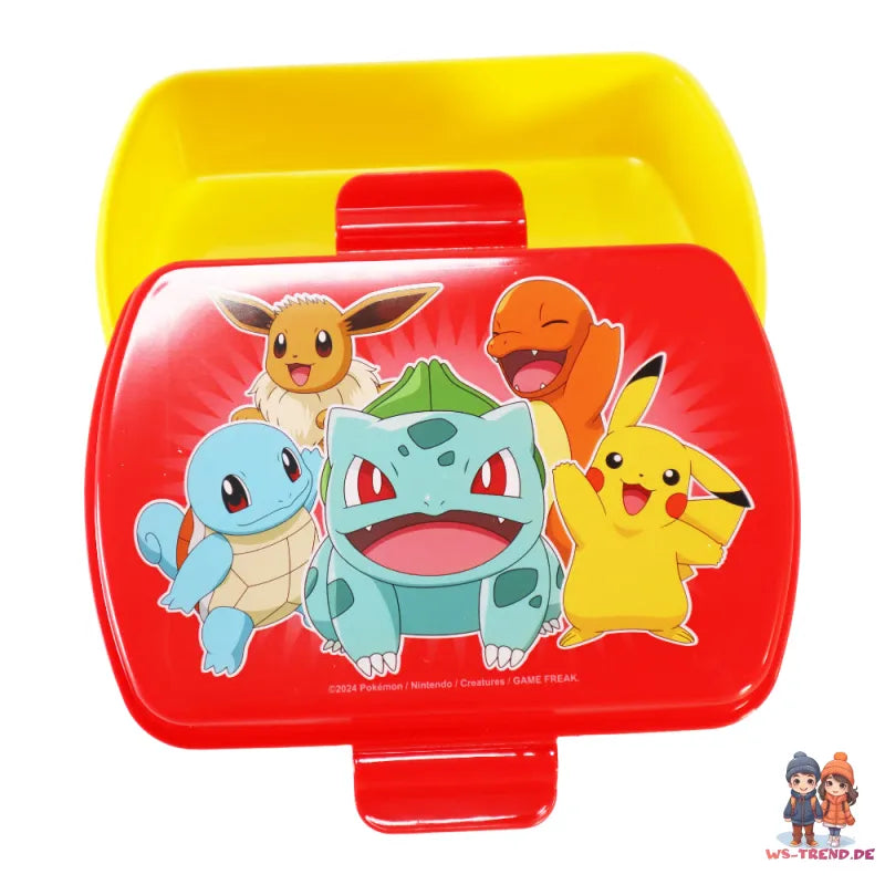 Pokemon Pikachu Kinder 2 teiliges Set Brotdose Trinkflasche 350 ml - WS-Trend.de