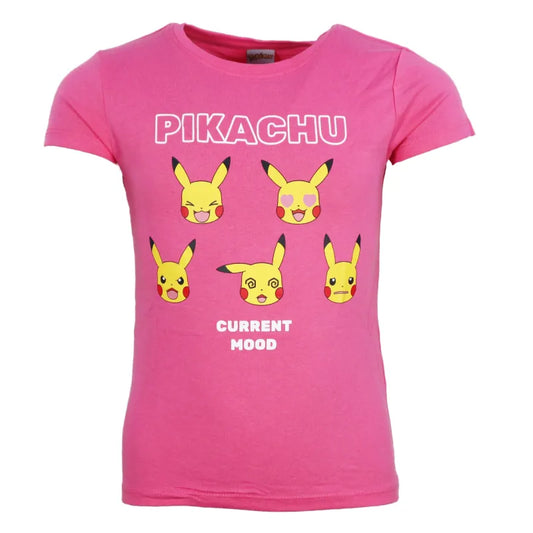 Pokemon Pikachu Kinder T-Shirt Kurzarm Shirt - WS-Trend.de Baumwolle Gr. 110 bis 152 Rosa