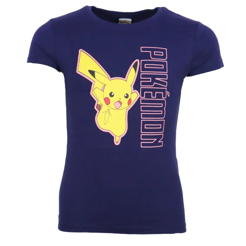 Pokemon Pikachu Kinder T-Shirt Kurzarm Shirt - WS-Trend.de Baumwolle Gr. 110 bis 152 Rosa