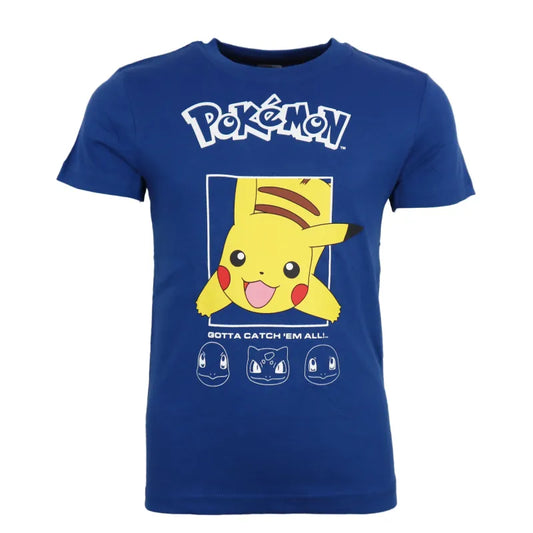 Pokémon Pikachu and Friends Kinder kurzarm T-Shirt - WS-Trend.de Kurzarm Shirt Baumwolle 110 bis 152 Weiß Schwarz