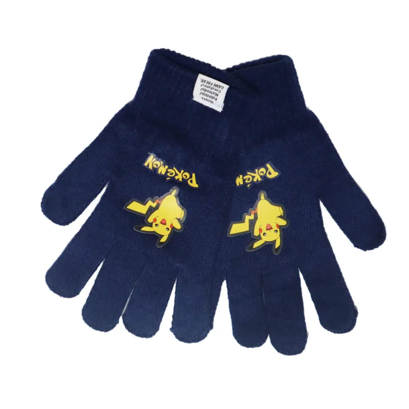 Pokemon Pikachu Jungen Herbst Wintermütze plus Handschuhe Gr. 54/56 - WS-Trend.de