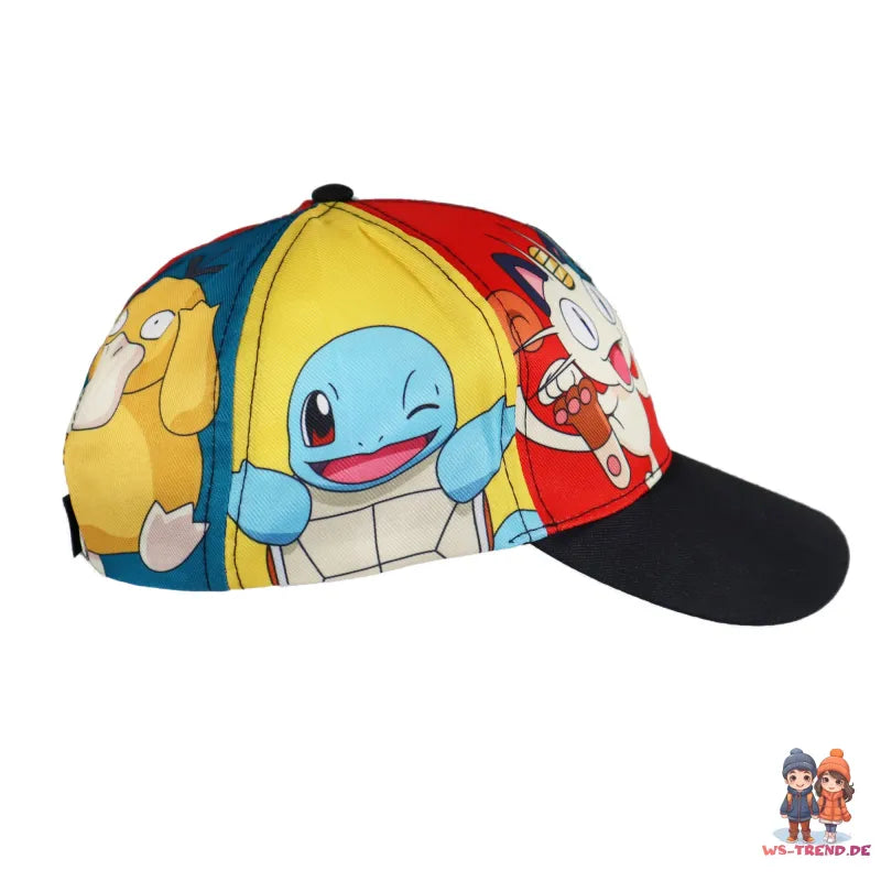 Pokemon Mauzi Pikachu Basecap Baseball Kappe Mütze allover Print - WS-Trend.de Kinder 54-56
