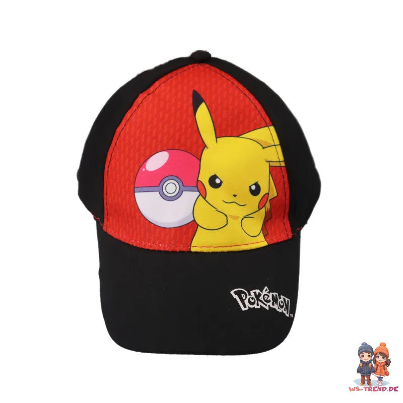 Pokemon Pikachu Kinder Basecap - WS-Trend.de Baseball Kappe Mütze Jungen Gr. 54 56