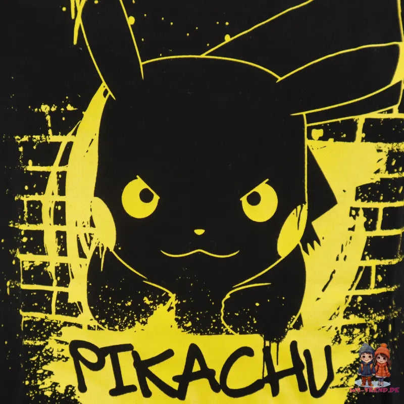 Pokémon Pikachu Kinder kurzarm T-Shirt - WS-Trend.de Kurzarm Shirt Baumwolle 110 bis 152 Grau Schwarz