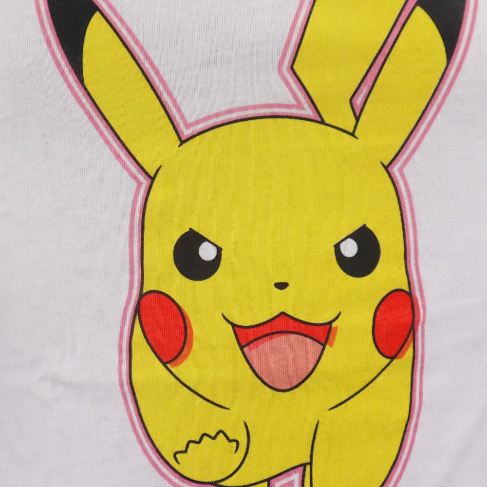 Pokémon Pikachu Mädchen Kinder T-Shirt - WS-Trend.de Pokemon Kurzarm Shirt Baumwolle 110 bis 152 Weiß Rosa