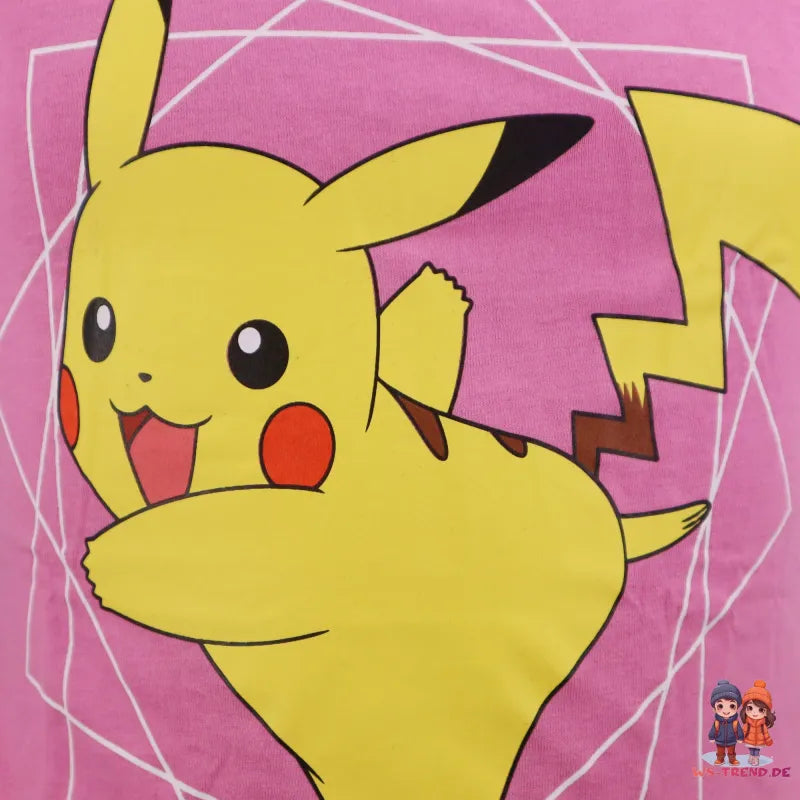 Pokémon Pikachu Mädchen Kinder T-Shirt - WS-Trend.de Pokemon Kurzarm Shirt Baumwolle 110 bis 152 Weiß Rosa