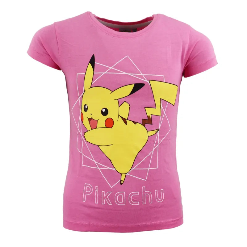 Pokémon Pikachu Mädchen Kinder T-Shirt - WS-Trend.de Pokemon Kurzarm Shirt Baumwolle 110 bis 152 Weiß Rosa