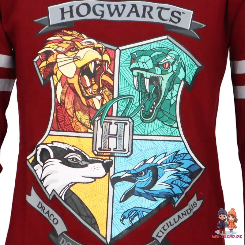 Harry Potter Hogwarts Gryffindor Jungen langarm T-Shirt Shirt - WS-Trend.de Gr. 134-164