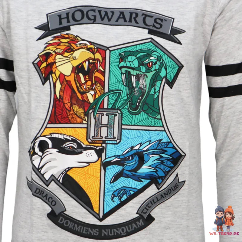Harry Potter Hogwarts Gryffindor Jungen langarm T-Shirt Shirt - WS-Trend.de Gr. 134-164