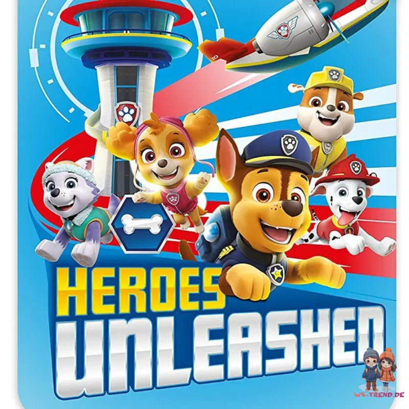 Paw Patrol Heroes 2tlg Bettwäsche Set 135x200 80x80 cm 100% Baumwolle - WS-Trend.de