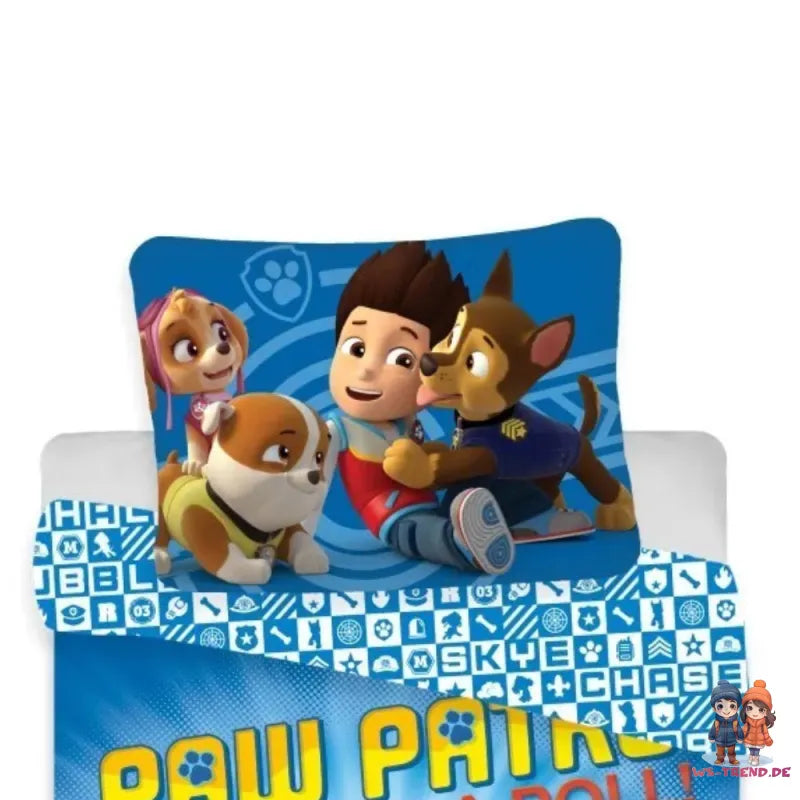 Paw Patrol Team Ryder 2tlg Bettwäsche Set 135x200 80x80 cm 100% Baumwolle - WS-Trend.de