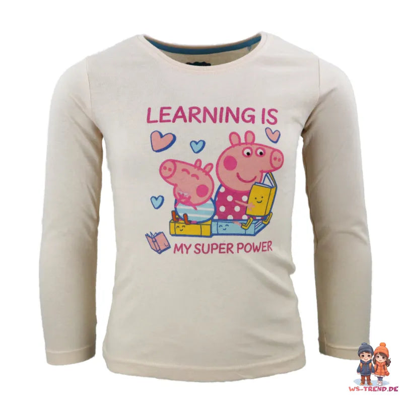 Peppa Pig Kinder Schlafanzug Pyjama lang - WS-Trend.de Wutz 92 -116 Mädchen Baumwolle