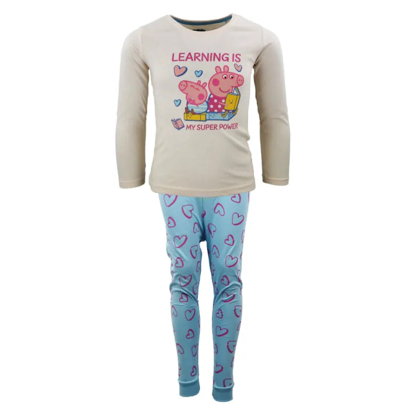 Peppa Pig Kinder Schlafanzug Pyjama lang - WS-Trend.de Wutz 92 -116 Mädchen Baumwolle