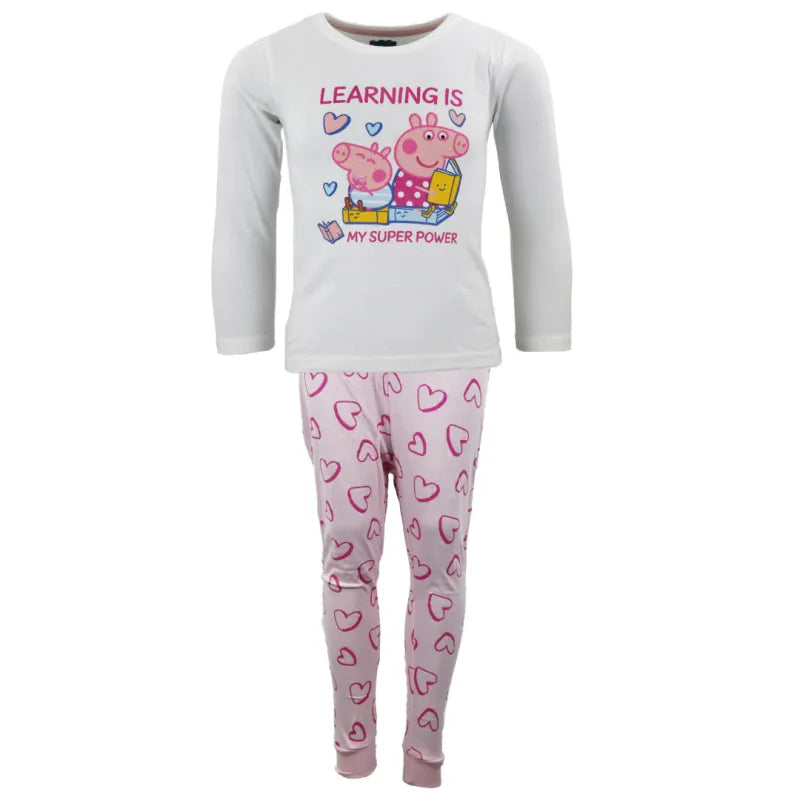 Peppa Pig Kinder Schlafanzug Pyjama lang - WS-Trend.de Wutz 92 -116 Mädchen Baumwolle