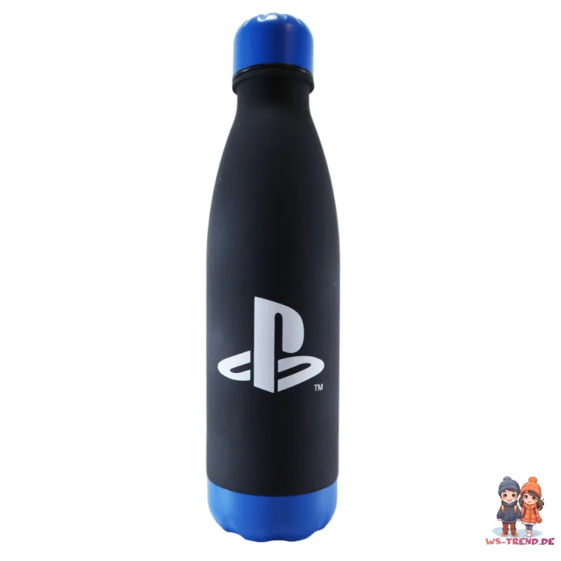 Sony Playstation 2-er Set Wasserflasche Trinkflasche Flasche 650 ml Schwarz Weiß - WS-Trend.de