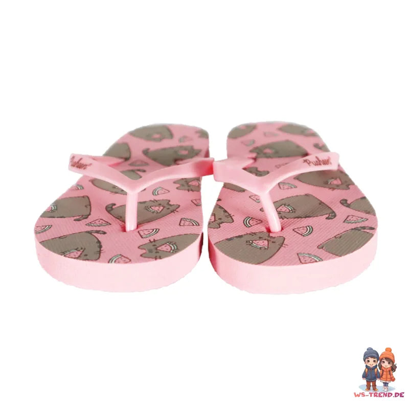 Pusheen The Cat Kinder Flip Flops Sandalen Latschen Zehentrenner - WS-Trend.de 25-34 Beige