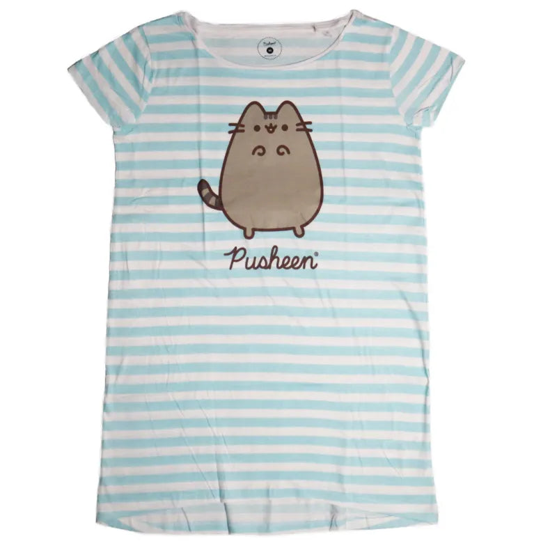Pusheen The Cat die Katze Damen kurzarm Schlafshirt Nachthemd XS-XL Baumwolle - WS-Trend.de